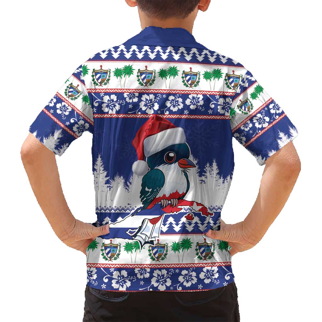 Cuba Christmas Family Matching Puletasi and Hawaiian Shirt Cuban Trogon Map With Feliz Navidad - Wonder Print Shop
