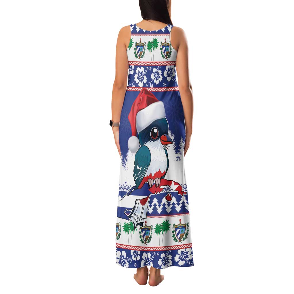 Cuba Christmas Family Matching Tank Maxi Dress and Hawaiian Shirt Cuban Trogon Map With Feliz Navidad - Wonder Print Shop