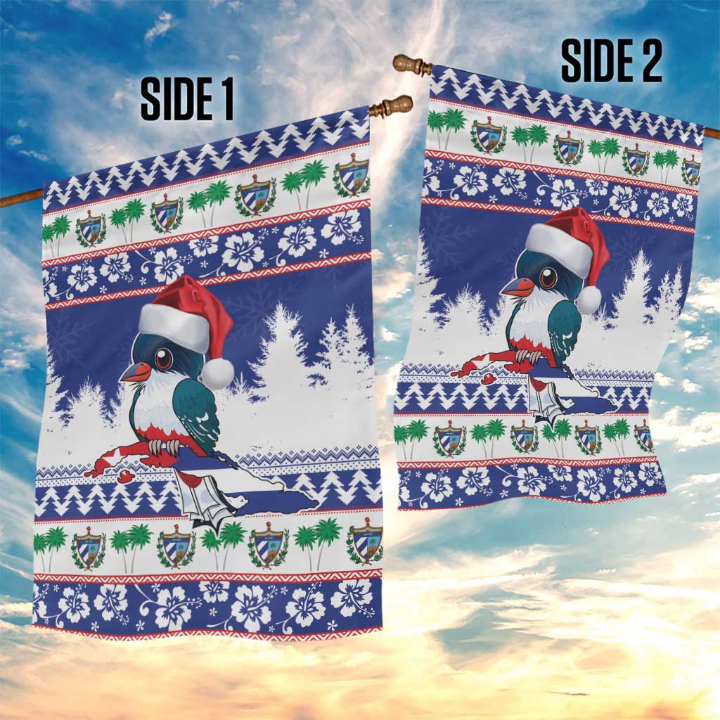 Cuba Christmas Garden Flag Cuban Trogon Map With Feliz Navidad - Wonder Print Shop