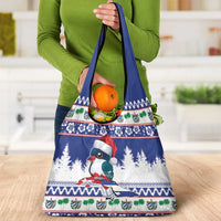 Cuba Christmas Grocery Bag Cuban Trogon Map With Feliz Navidad