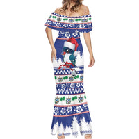 Cuba Christmas Mermaid Dress Cuban Trogon Map With Feliz Navidad - Wonder Print Shop