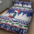 Cuba Christmas Quilt Bed Set Cuban Trogon Map With Feliz Navidad - Wonder Print Shop