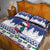 Cuba Christmas Quilt Bed Set Cuban Trogon Map With Feliz Navidad - Wonder Print Shop