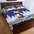 Cuba Christmas Quilt Bed Set Cuban Trogon Map With Feliz Navidad - Wonder Print Shop