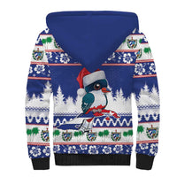 Cuba Christmas Sherpa Hoodie Cuban Trogon Map With Feliz Navidad - Wonder Print Shop
