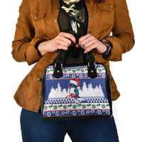 Cuba Christmas Shoulder Handbag Cuban Trogon Map With Feliz Navidad