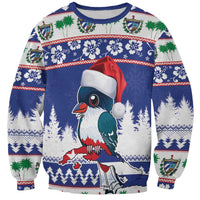 Cuba Christmas Sweatshirt Cuban Trogon Map With Feliz Navidad - Wonder Print Shop