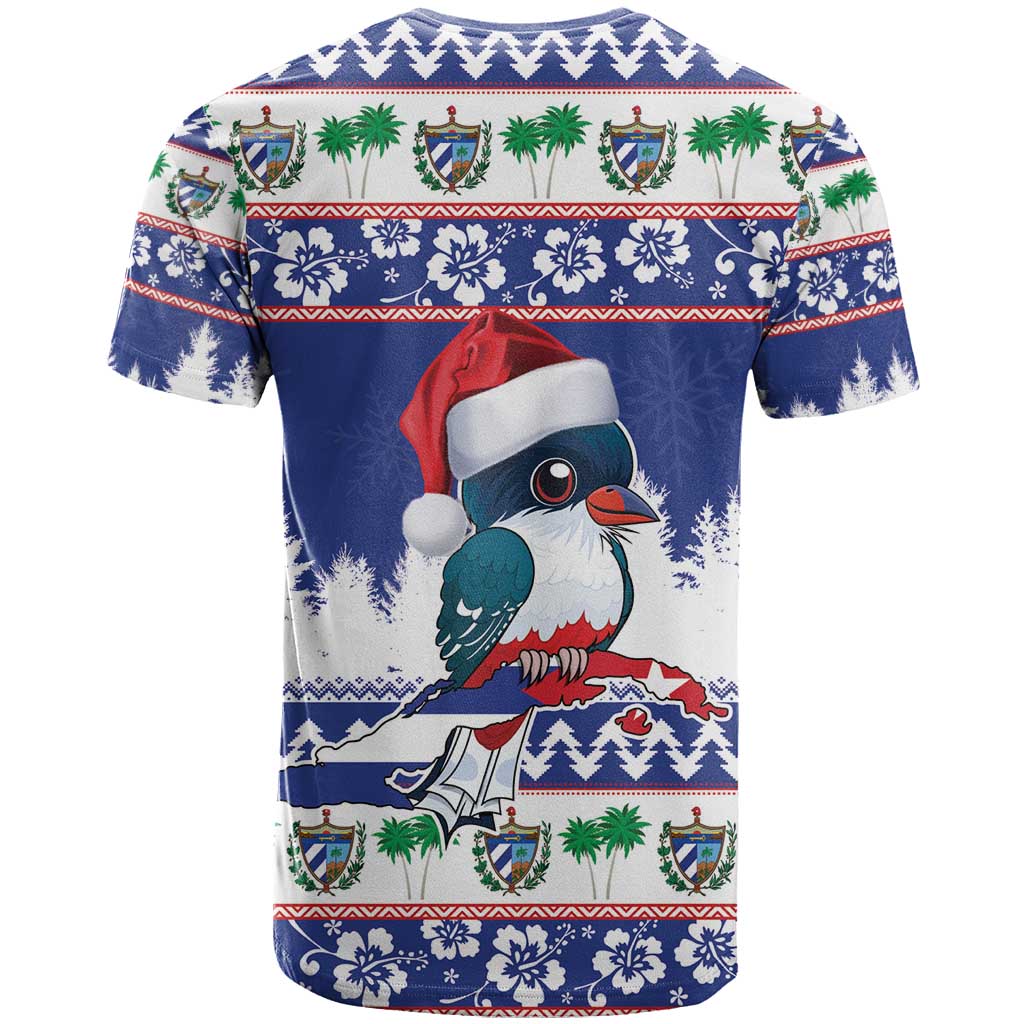 Cuba Christmas T Shirt Cuban Trogon Map With Feliz Navidad - Wonder Print Shop