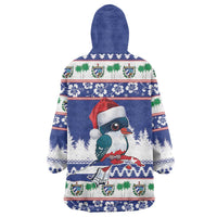 Cuba Christmas Wearable Blanket Hoodie Cuban Trogon Map With Feliz Navidad - Wonder Print Shop