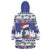 Cuba Christmas Wearable Blanket Hoodie Cuban Trogon Map With Feliz Navidad - Wonder Print Shop