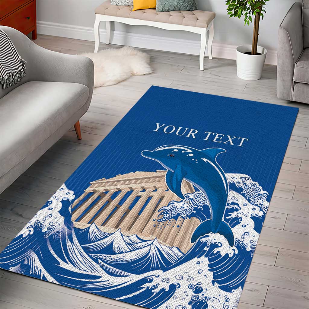 Personalized Greece Independence Day Area Rug Parthenon Eleftheria i Thanatos