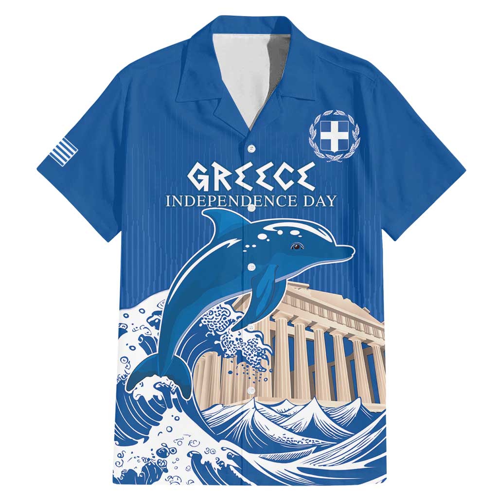 Personalized Greece Independence Day Family Matching Mermaid Dress and Hawaiian Shirt Parthenon Eleftheria i Thanatos