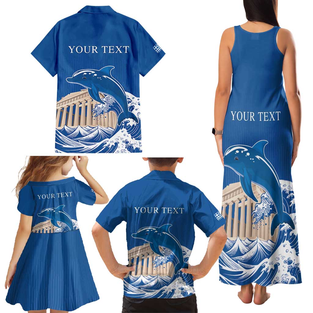 Personalized Greece Independence Day Family Matching Tank Maxi Dress and Hawaiian Shirt Parthenon Eleftheria i Thanatos