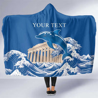 Personalized Greece Independence Day Hooded Blanket Parthenon Eleftheria i Thanatos