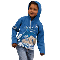 Personalized Greece Independence Day Kid Hoodie Parthenon Eleftheria i Thanatos
