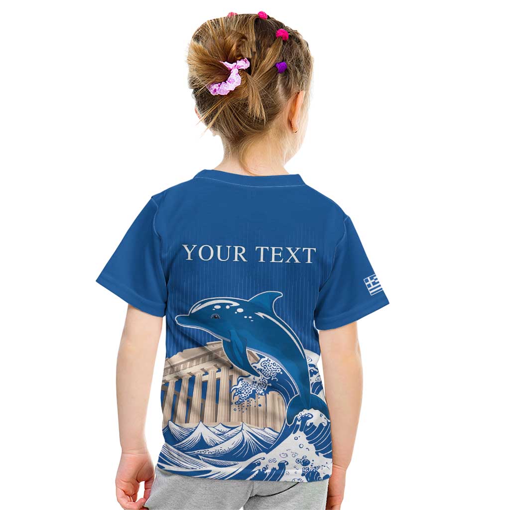 Personalized Greece Independence Day Kid T Shirt Parthenon Eleftheria i Thanatos