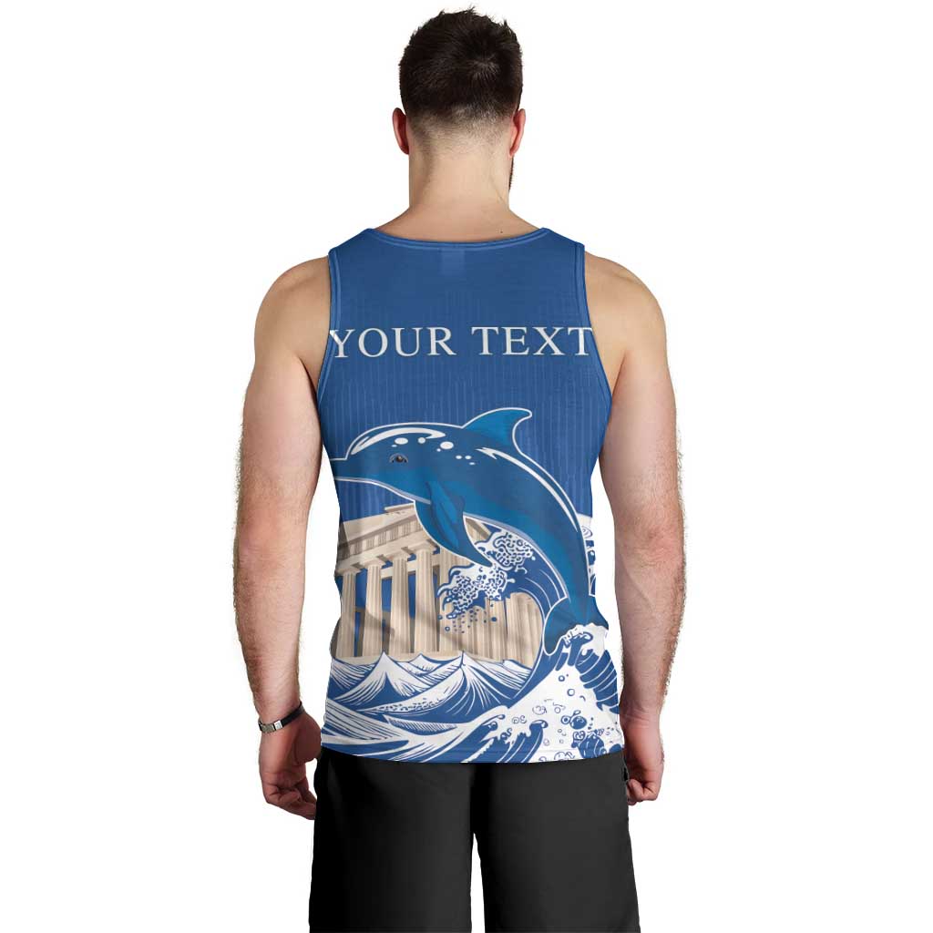 Personalized Greece Independence Day Men Tank Top Parthenon Eleftheria i Thanatos