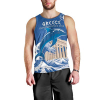Personalized Greece Independence Day Men Tank Top Parthenon Eleftheria i Thanatos