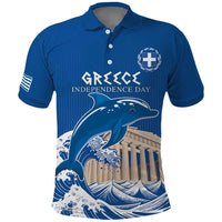 Personalized Greece Independence Day Polo Shirt Parthenon Eleftheria i Thanatos
