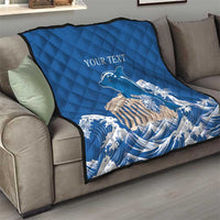 Personalized Greece Independence Day Quilt Parthenon Eleftheria i Thanatos