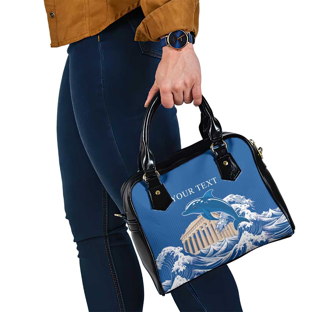 Personalized Greece Independence Day Shoulder Handbag Parthenon Eleftheria i Thanatos