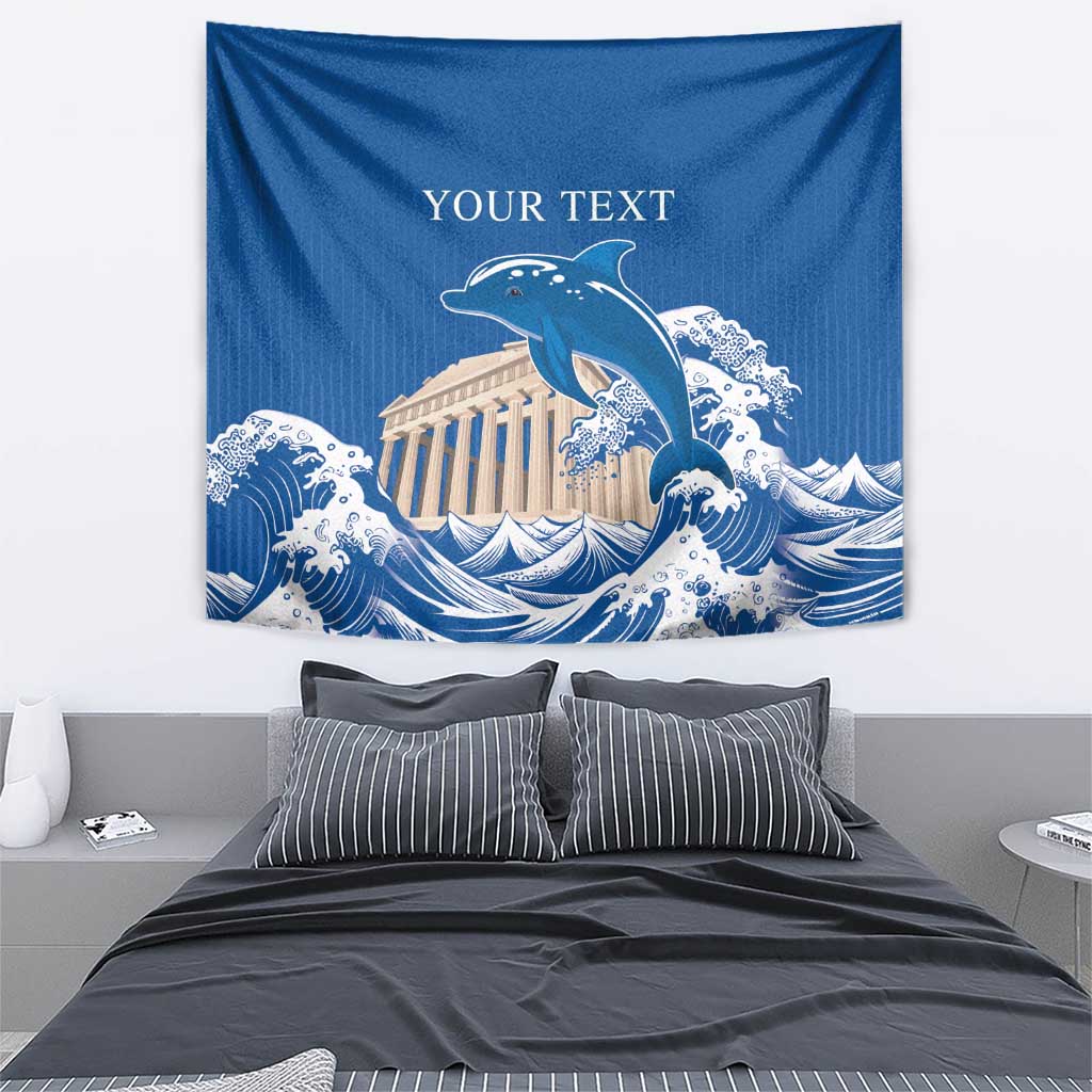 Personalized Greece Independence Day Tapestry Parthenon Eleftheria i Thanatos
