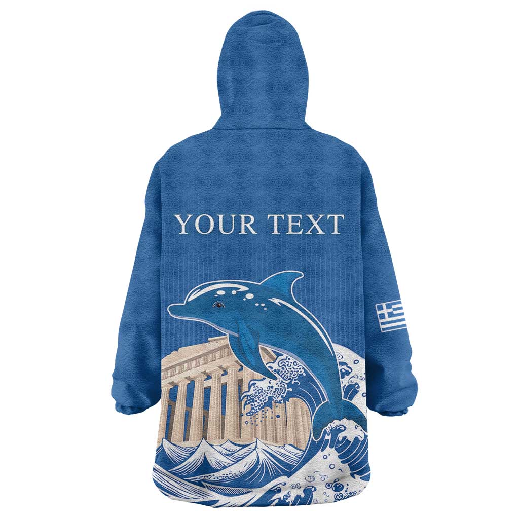 Personalized Greece Independence Day Wearable Blanket Hoodie Parthenon Eleftheria i Thanatos