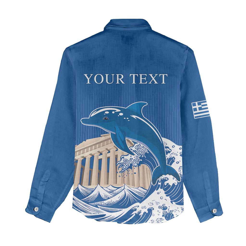 Personalized Greece Independence Day Women Casual Shirt Parthenon Eleftheria i Thanatos