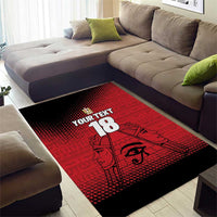 Custom Egypt Football Area Rug The Pharaohs Eye of Horus