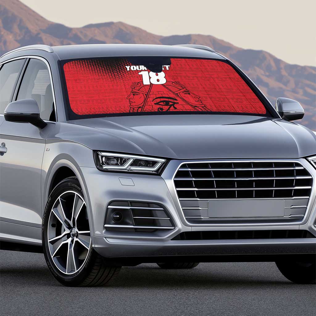 Custom Egypt Football Auto Sun Shade The Pharaohs Eye of Horus
