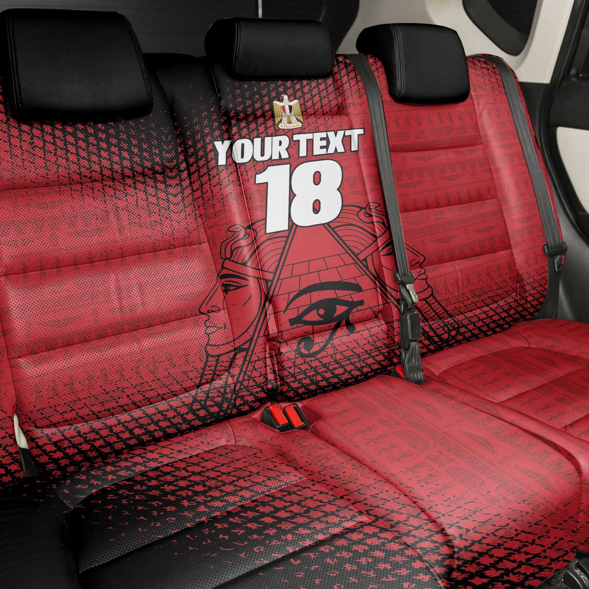 Custom Egypt Football Back Car Seat Cover The Pharaohs Eye of Horus