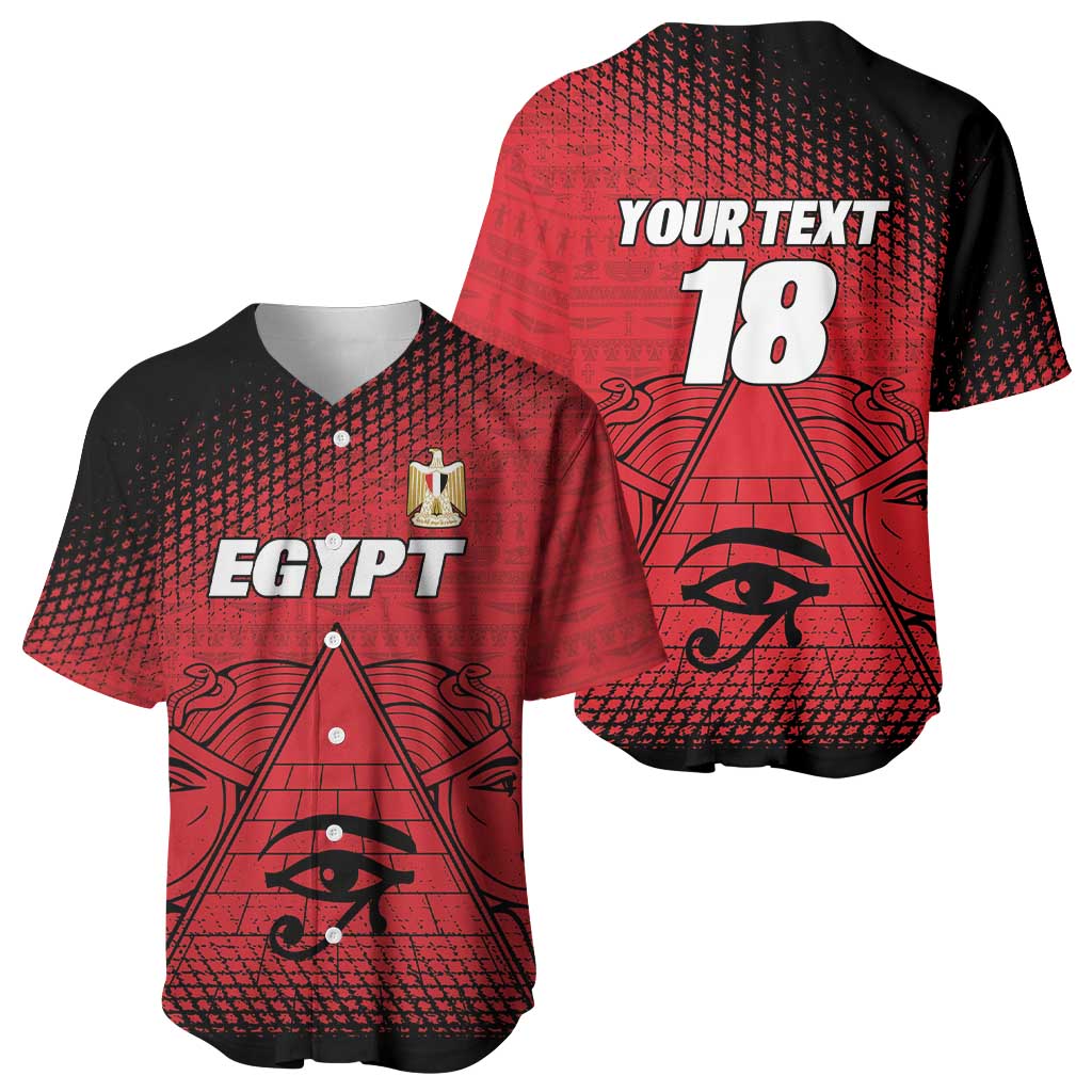 Custom Egypt Football Baseball Jersey The Pharaohs Eye of Horus