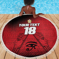 Custom Egypt Football Beach Blanket The Pharaohs Eye of Horus