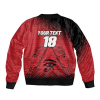Custom Egypt Football Bomber Jacket The Pharaohs Eye of Horus