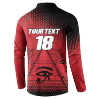 Custom Egypt Football Button Sweatshirt The Pharaohs Eye of Horus