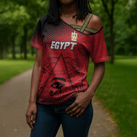 Custom Egypt Football Cross Shoulder Shirt The Pharaohs Eye of Horus