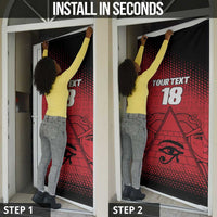 Custom Egypt Football Door Cover The Pharaohs Eye of Horus