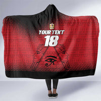 Custom Egypt Football Hooded Blanket The Pharaohs Eye of Horus