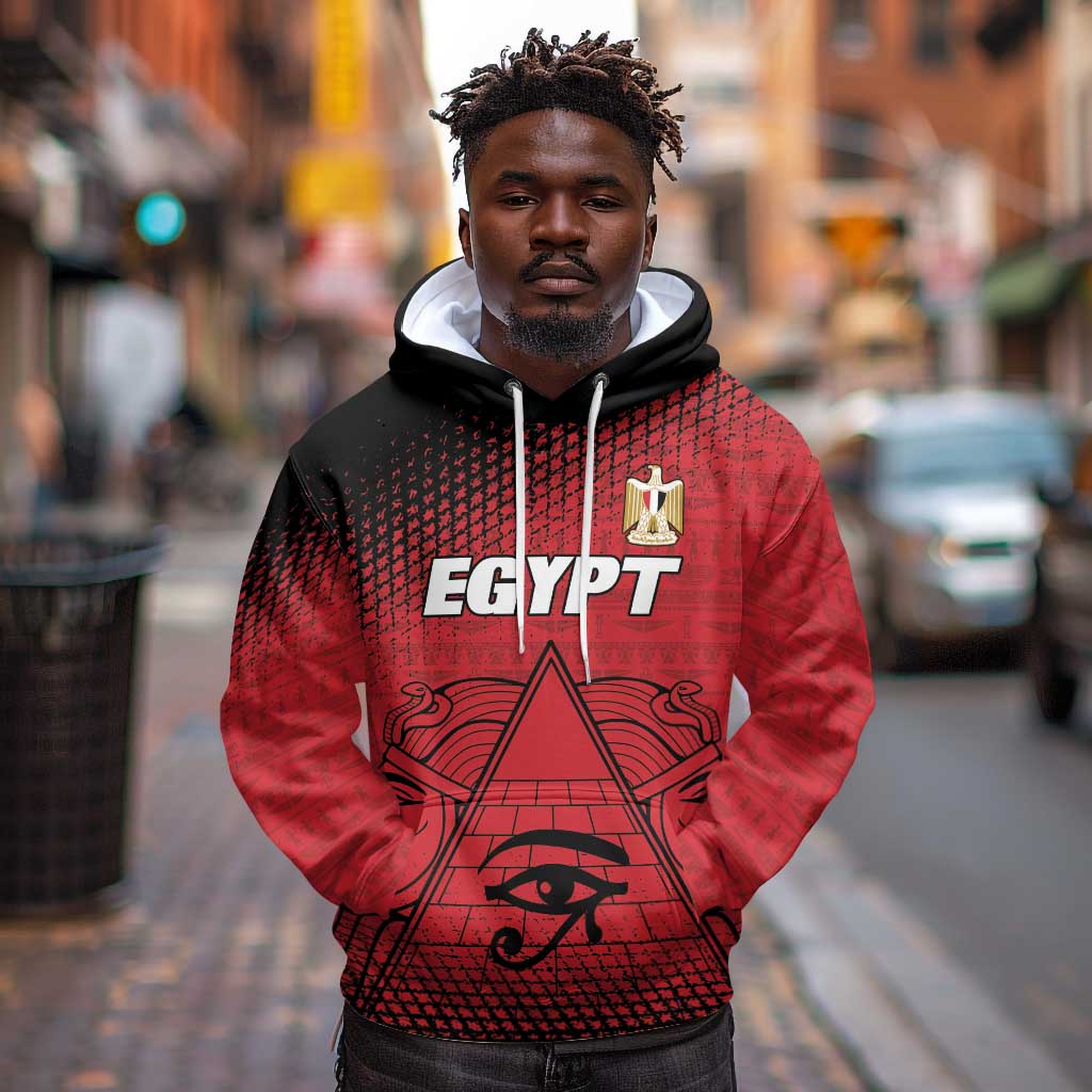 Custom Egypt Football Hoodie The Pharaohs Eye of Horus