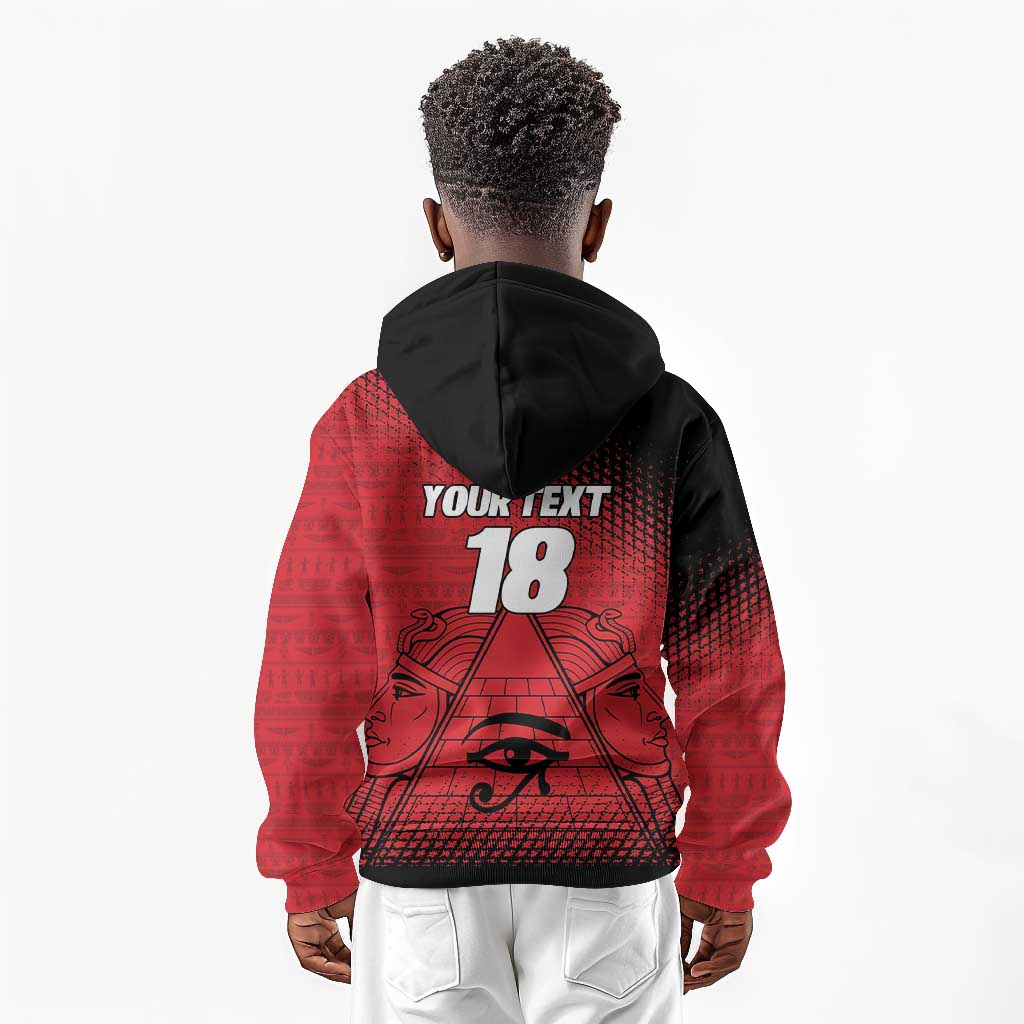 Custom Egypt Football Kid Hoodie The Pharaohs Eye of Horus