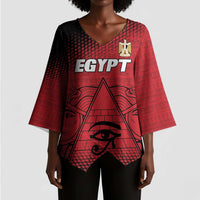 Custom Egypt Football Kimono Sleeve Blouse The Pharaohs Eye of Horus