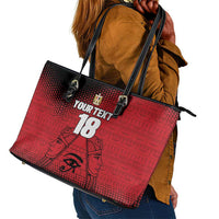 Custom Egypt Football Leather Tote Bag The Pharaohs Eye of Horus
