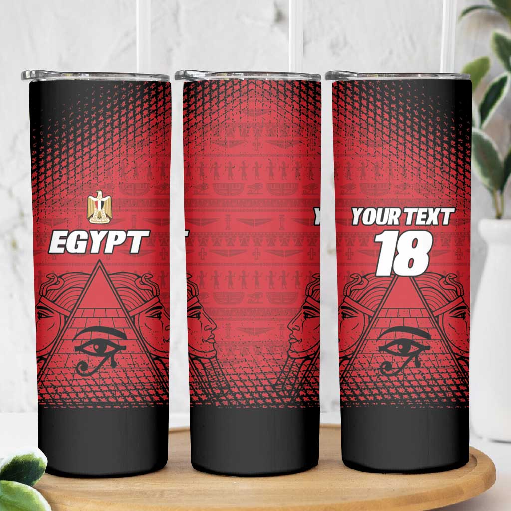 Custom Egypt Football Skinny Tumbler The Pharaohs Eye of Horus