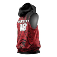 Custom Egypt Football Sleeveless Hoodie The Pharaohs Eye of Horus