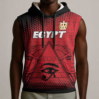 Custom Egypt Football Sleeveless Hoodie The Pharaohs Eye of Horus