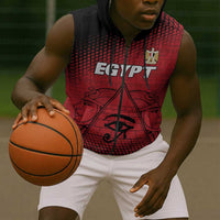 Custom Egypt Football Sleeveless Zip Hoodie The Pharaohs Eye of Horus