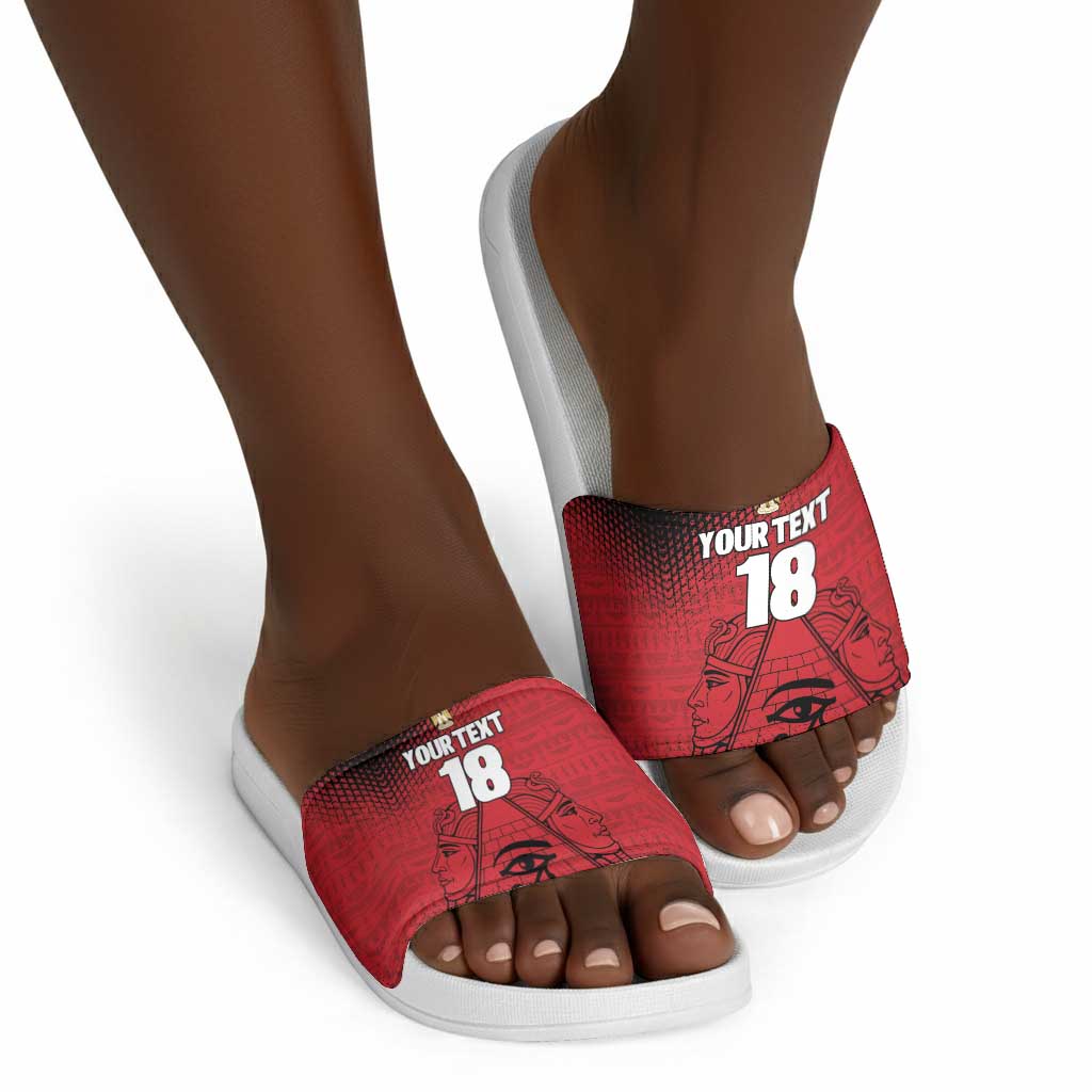 Custom Egypt Football Slide Sandals The Pharaohs Eye of Horus