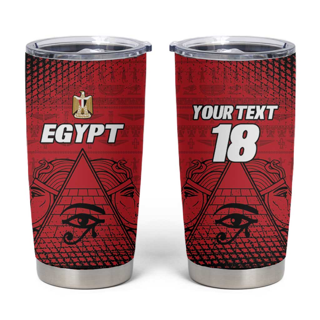 Custom Egypt Football Tumbler Cup The Pharaohs Eye of Horus