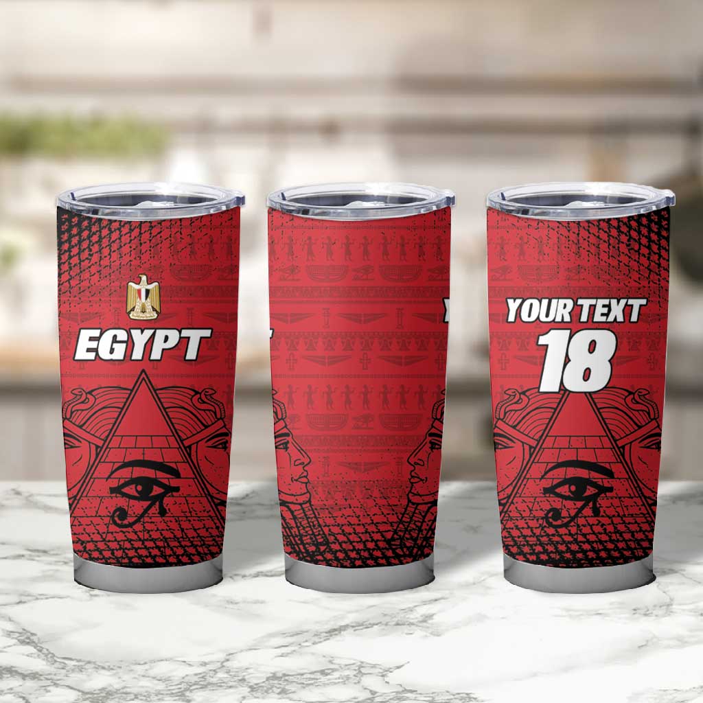 Custom Egypt Football Tumbler Cup The Pharaohs Eye of Horus