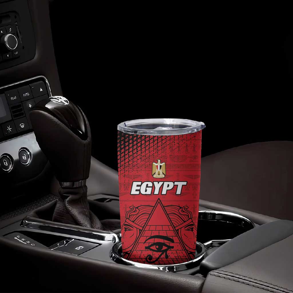 Custom Egypt Football Tumbler Cup The Pharaohs Eye of Horus